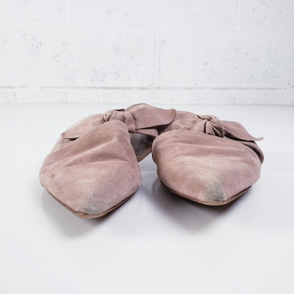 Jeffrey Campbell Charlin Womens Pointed Toe Mule Bow Flat Pink Suede‎ Size 9 - Picture 3 of 11